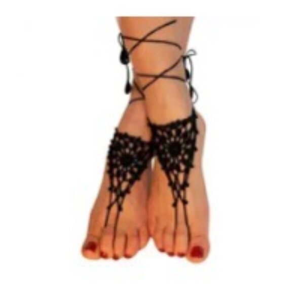 Women's Brand New Dainty & Intricately Crocheted Charming Boho Foot Accessories - Picture 1 of 4